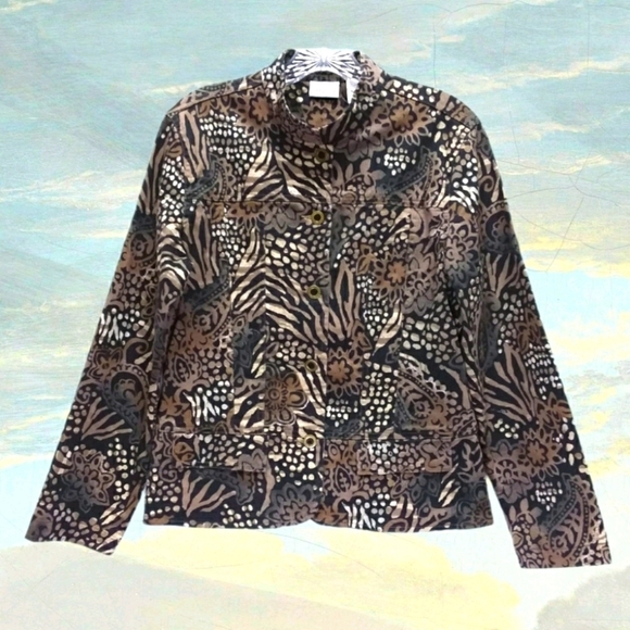 Chico's Women's Multi Animal Print Jacket - Picture 2 of 7